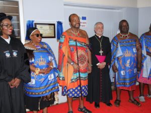 His Majesty King Mswati III after he officially opened the College